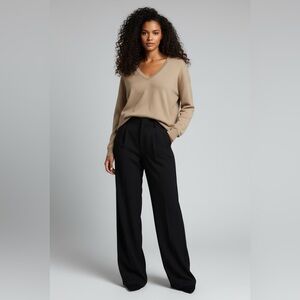 Valentino Tan Cashmere   V-Neck Sweater